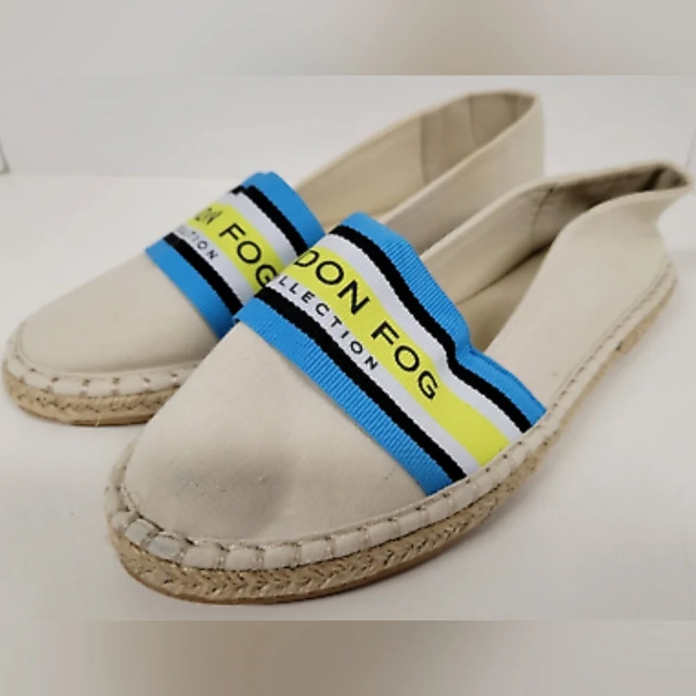 London Fog Slip On Canvas Flats